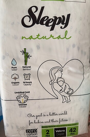 Sleepy 3 paket Sleepy naturel 2 numara bez