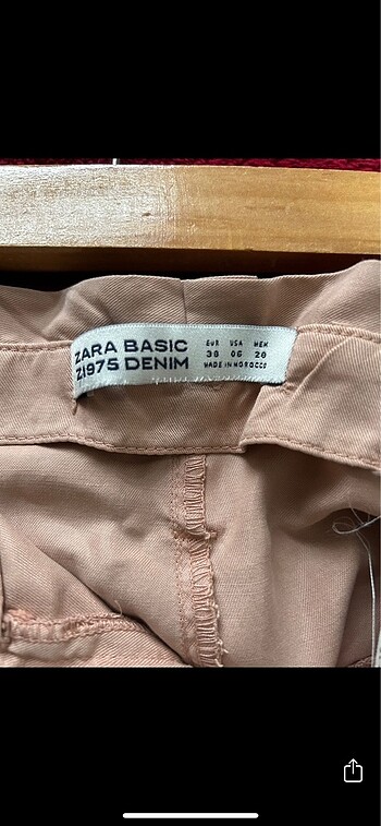 38 Beden Zara Kısa Pantolon