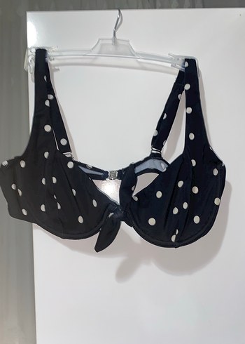 Tokalı Puantiyeli Siyah Bikini Üstü - Görsel 3