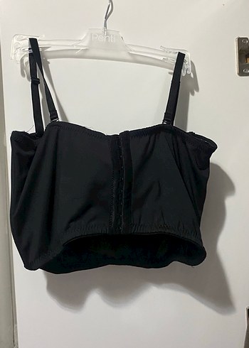 Siyah Deri Mini Büstiyer - Görsel 2