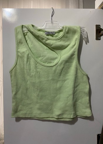 Yeşil Mini Düğmeli Kadın Sweatshirt - Görsel 3