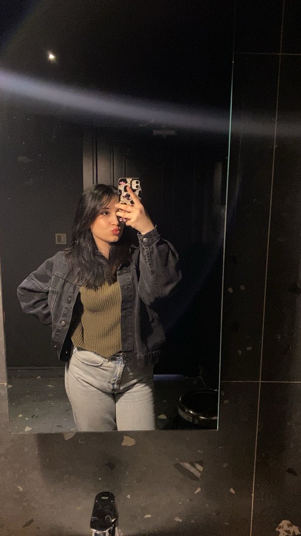 Gri Düğmeli Salaş Denim Ceket - Görsel 3