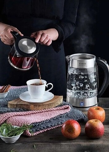 Çay Makinesi Schafer Gourmemaxx Cam Çay Makinesi Kattle 4 Parça 