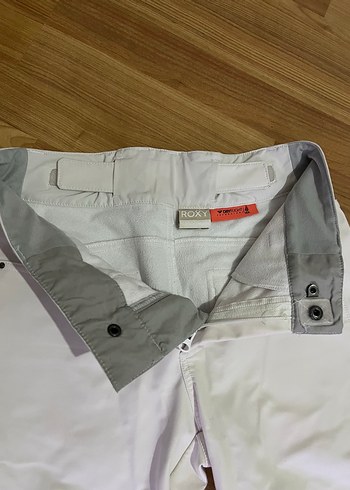 s Beden ROXY Beyaz Kadın Pantolon, Fermuarlı, Pamuklu