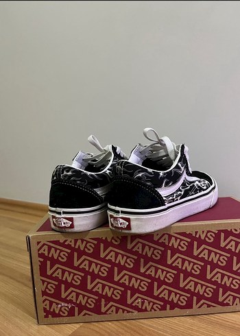 36 Beden beyaz Renk Kadın Siyah Beyaz Tie-Dye Platform Vans Spor Ayakkabı