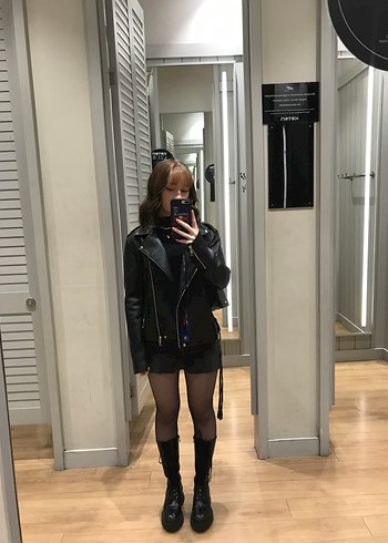 Bershka Siyah Deri Bershka Kadın Bot