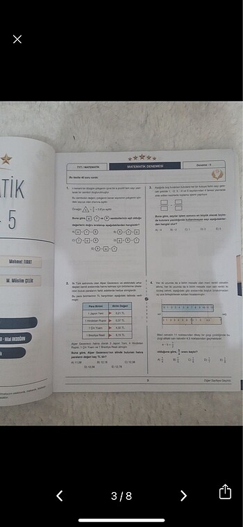 Beden Bilgi sarmal yıldızlar yarışıyor tyt matematik deneme
