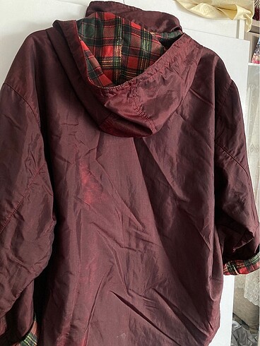 m Beden bordo Renk Oversize Yağmurluk unisex