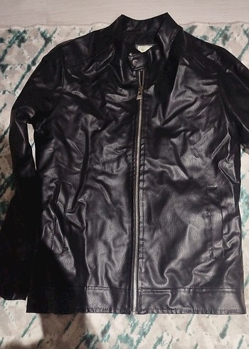 Siyah Deri Biker Ceket - Görsel 2