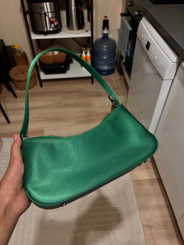 Parlak Yeşil Kadın El Çantası - Görsel 2