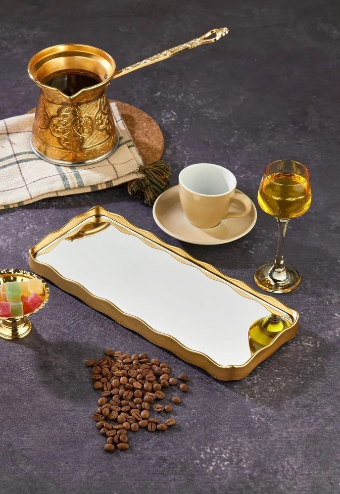 Gold Dalgalı Sunum Tepsisi. - Görsel 2