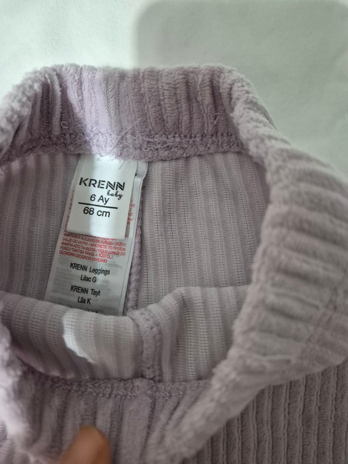 Kız Çocuk Mor Pilili Tayt - Görsel 2