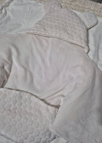 Gri Kapüşonlu Bebek Battaniyesi - Görsel 3