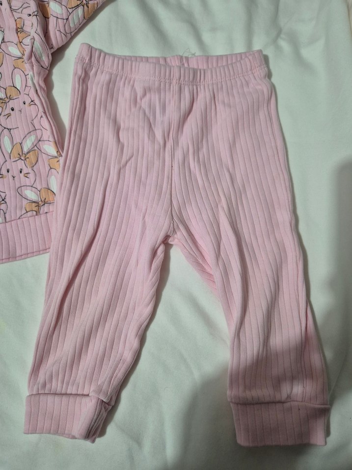 Pembe Örgü Bebek Kız Takımı Uzun Kollu - Görsel 3