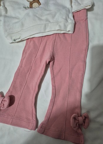 Nakışlı Triko Bebek Kız Takımı - Görsel 3