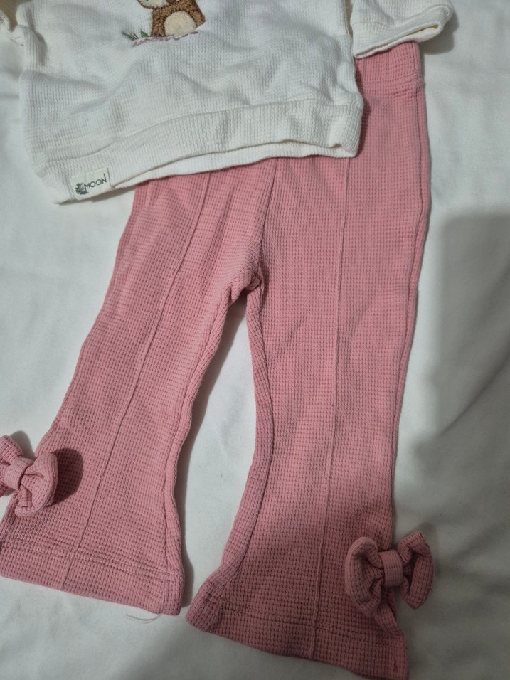 Nakışlı Triko Bebek Kız Takımı - Görsel 3