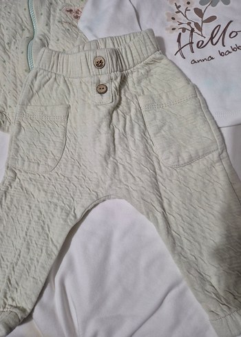 Bebek Erkek Nakışlı Pamuklu 3'lü Takım - Görsel 2