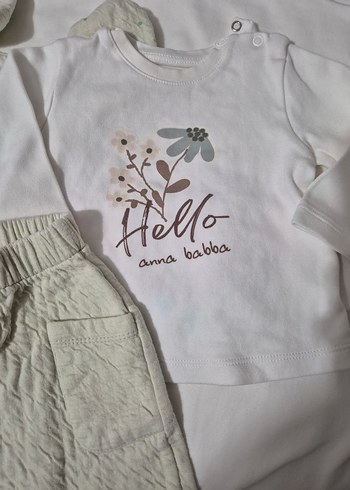 Bebek Erkek Nakışlı Pamuklu 3'lü Takım - Görsel 3