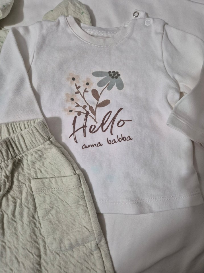 Bebek Erkek Nakışlı Pamuklu 3'lü Takım - Görsel 3