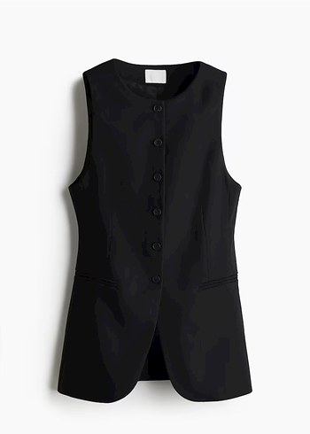 Düğmeli Siyah Kadın Yelek H&M