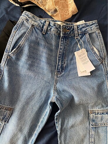 Stradivarius stradivarius kargo kot pantolon yeni etiketli
