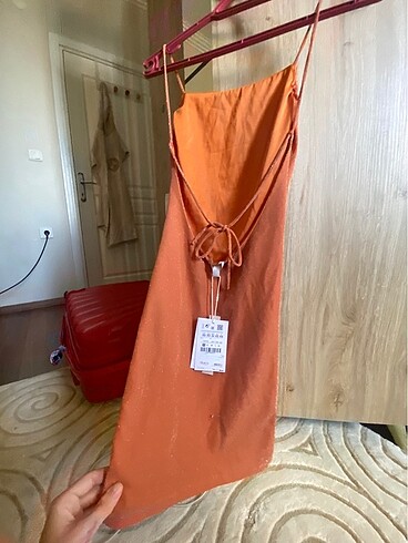 Pull and Bear pull and bear yeni etiketli simli askılı mini elbise