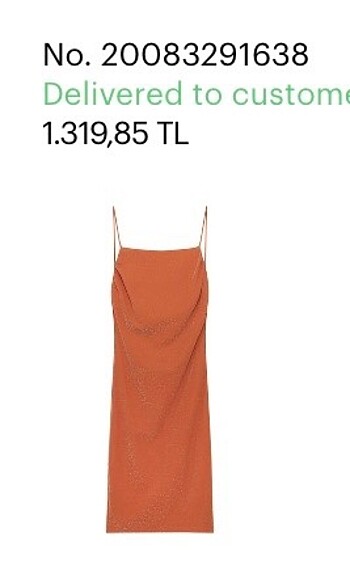 xs Beden turuncu Renk pull and bear yeni etiketli simli askılı mini elbise