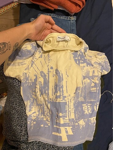 bershka kısa kol tişört