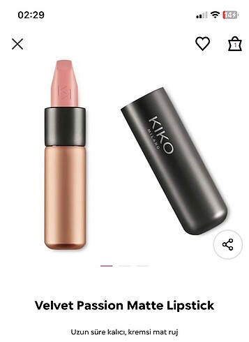 kiko mat lipstick - 326 natural rose yeni