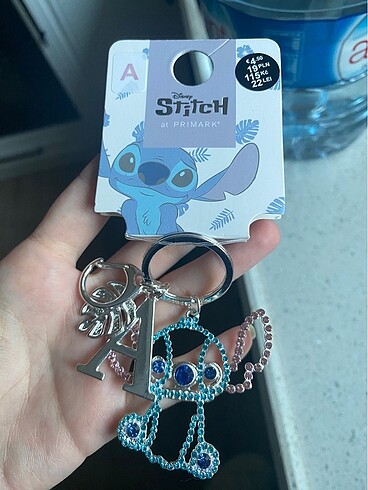 lilo stitch A harfli anahtarlık yeni etiketli