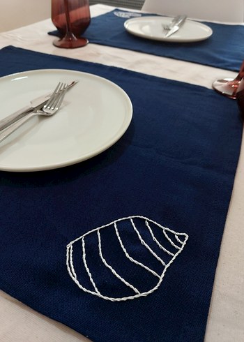 Deniz kabuğu islemeli amerikan servis - Görsel 3