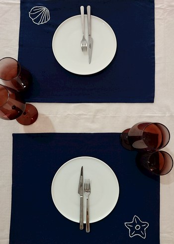 Deniz kabuğu islemeli amerikan servis - Görsel 6