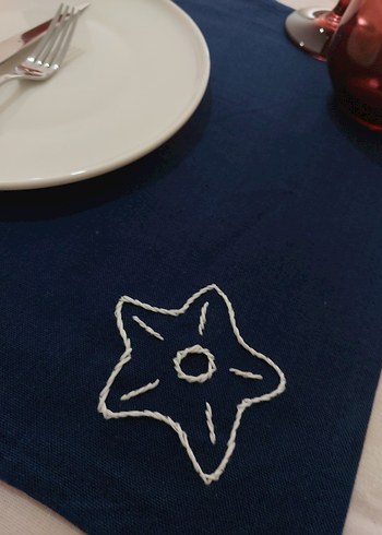 Deniz kabuğu islemeli amerikan servis - Görsel 5