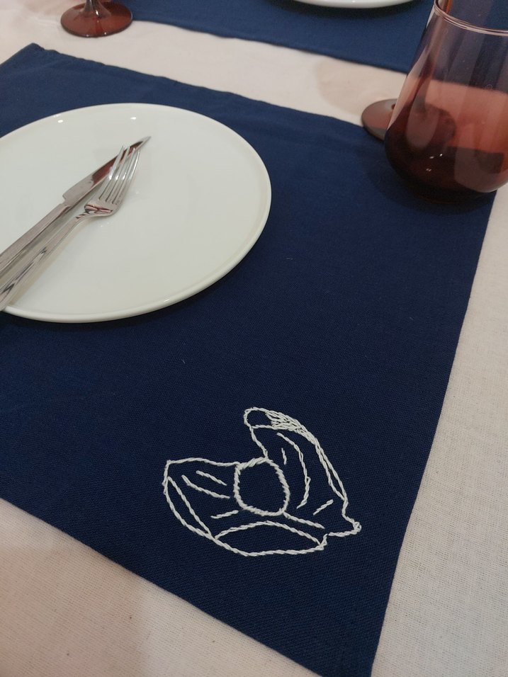 Deniz kabuğu islemeli amerikan servis - Görsel 2