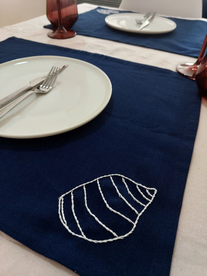 Deniz kabuğu islemeli amerikan servis - Görsel 3