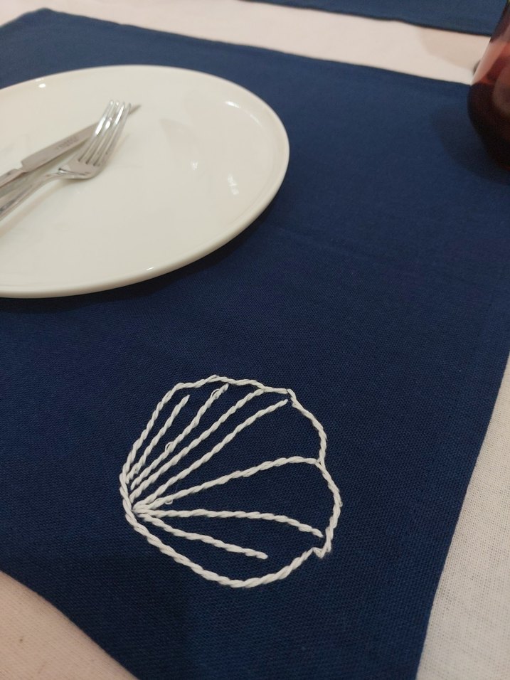 Deniz kabuğu islemeli amerikan servis - Görsel 4