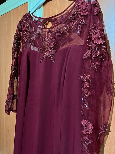 xl Beden bordo Renk Bordo yarım kol kısa elbise