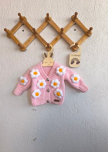 Pembe Çiçekli Hırka - Görsel 6