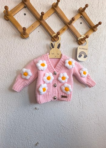 Pembe Çiçekli Hırka - Görsel 2