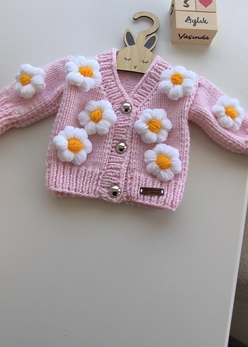 Pembe Çiçekli Hırka - Görsel 4