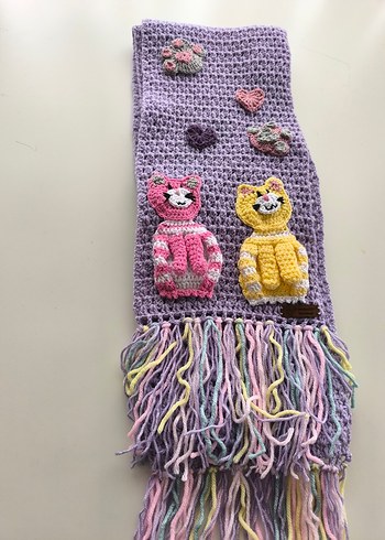 Kedili Tasarım Atkı  - Görsel 2