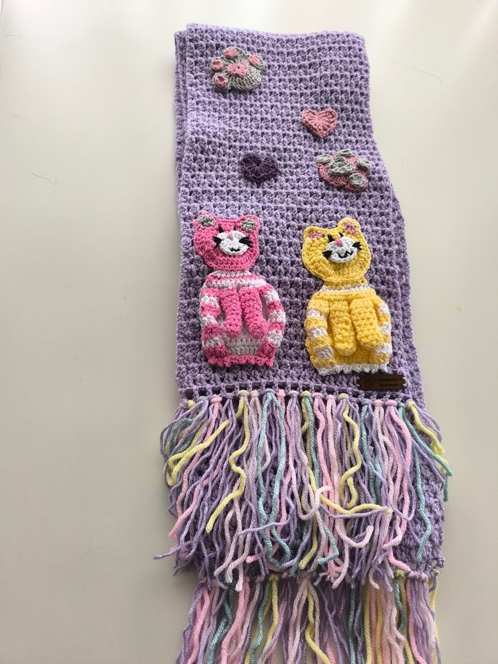 Kedili Tasarım Atkı  - Görsel 2