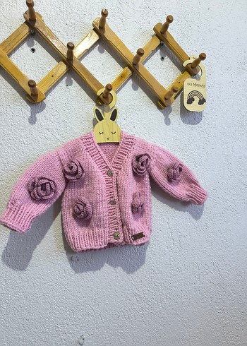 Pembe Güllü Hırka - Görsel 4