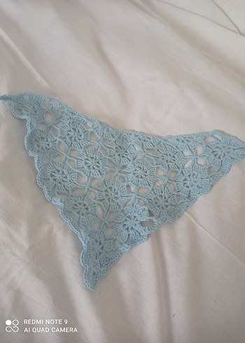  Beden turkuaz Renk Dantel Örgü Bandana 