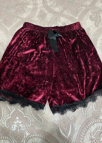 Bordo Uzun Kadın Gotik Nakışlı Sabahlık - Görsel 3