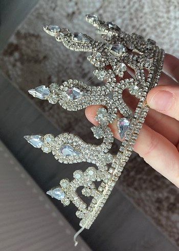 Gri Parlak Taşlı Gotik Taç - Görsel 5