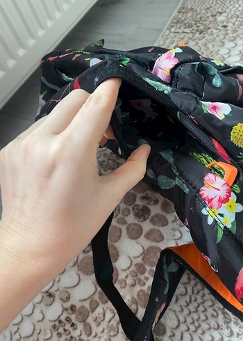 Çiçekli ve Flamingolu Renkli Çocuk Sırt Çantası - Görsel 3