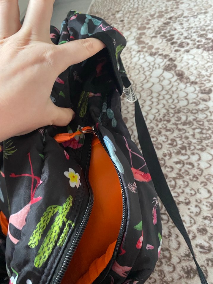 Çiçekli ve Flamingolu Renkli Çocuk Sırt Çantası - Görsel 5