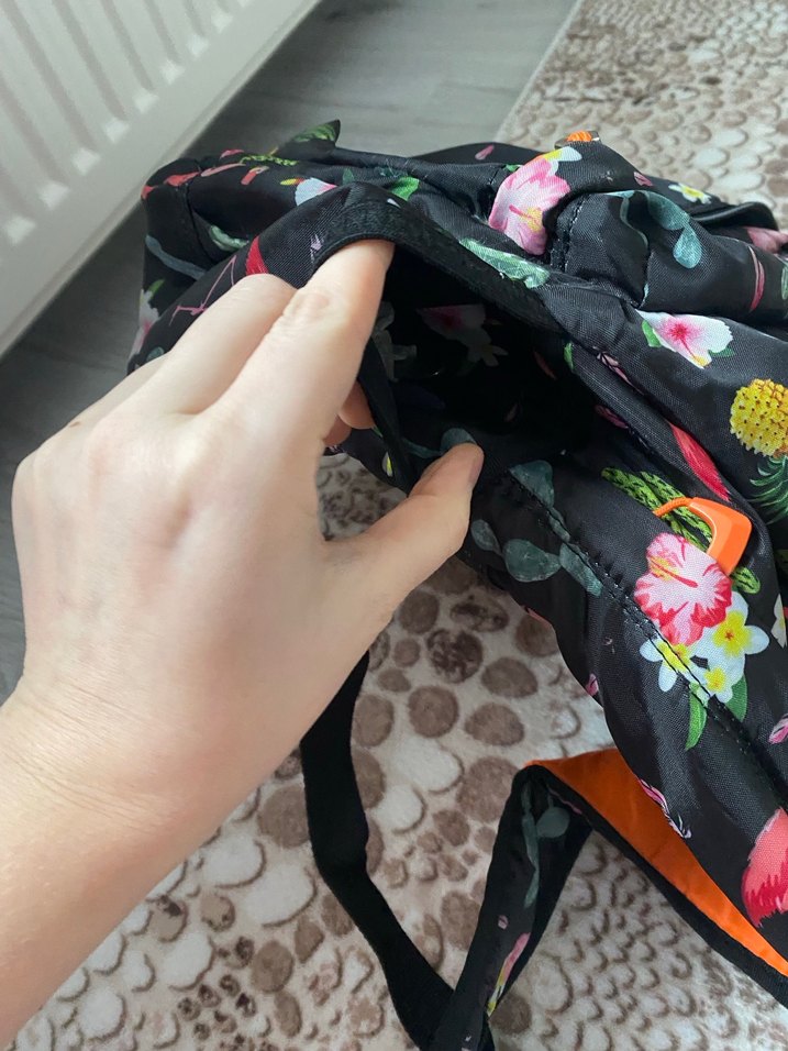 Çiçekli ve Flamingolu Renkli Çocuk Sırt Çantası - Görsel 3