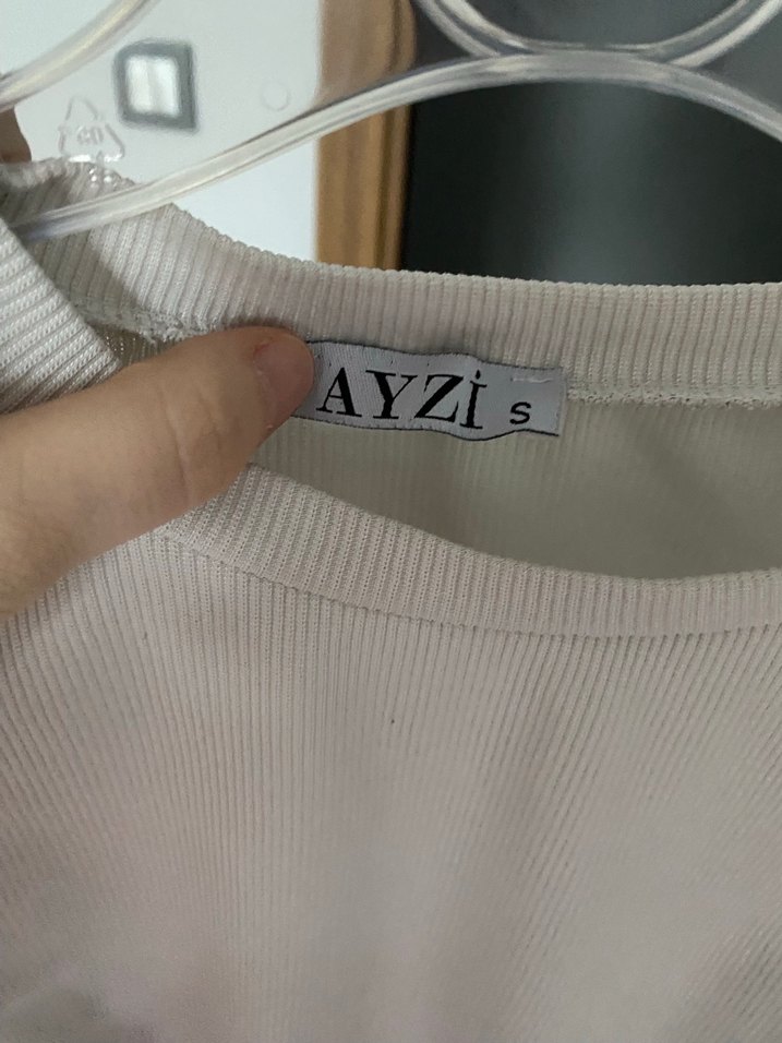 Kadın Uzun Kollu Büzgülü Beyaz bady - Görsel 2